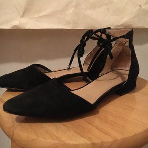Franco Sarto Shaker Ankle-tie Pointed-Toe Flats